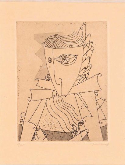Georges PAPAZOFF (1894-1972) Woman with a ruff
Etching. Signed lower right and numbered...