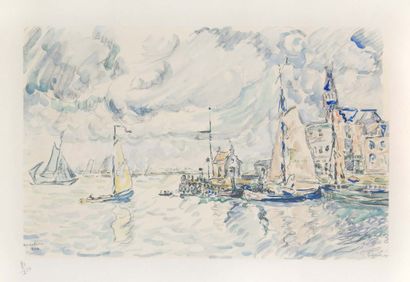 Paul SIGNAC (1863-1935) Port of Normandy
Lithograph in color.
Signed lower right...