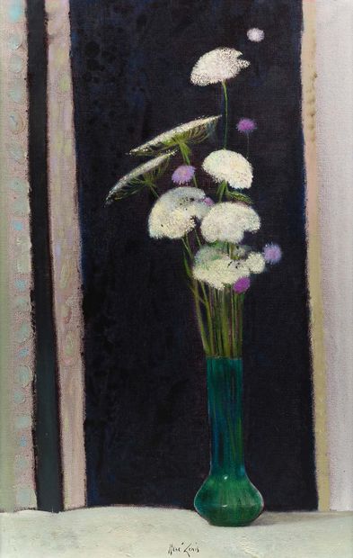 René GENIS (1922-2004) Bouquet de fleurs
Huile sur toile. Signé en bas au milieu
94...