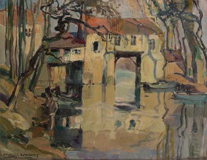 Emmanuel MARCEL-LAURENT (1892-1948) Paysage au moulin
Huile sur toile. Signé en bas...