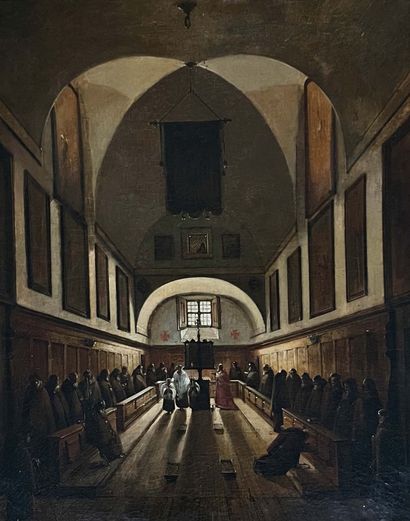 Noël Thomas Joseph CLERIAN (Aix-en-Provence 1796-Avignon 1842) The Capuchin Choir...