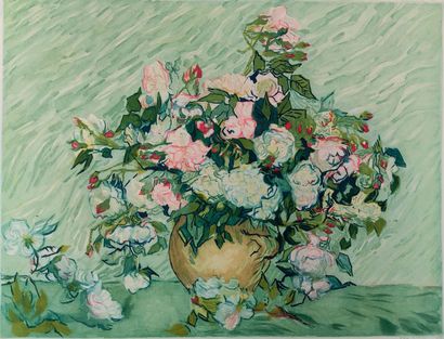 Jacques VILLON (1875-1963) Les roses. D'après Vincent VAN GOGH.
Aquatinte et roulette...