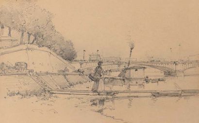 Attribué à Eugène GALIEN-LALOUE (1854-1941) Cours de fermes-Paysages-Scènes champêtres
-...