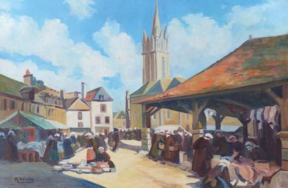 Raymond WINTZ (1884-1956) 
Le marché en Bretagne



Huile sur toile. Signé en bas...