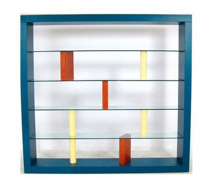 Ettore SOTTSASS (1917-2007), pour Schopenhauer Giorno model
Library, blue lacquered...