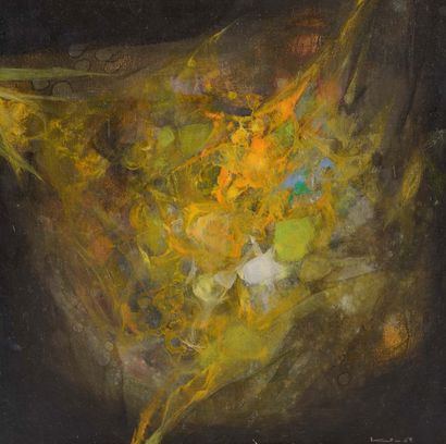 Hajime KATO (1925-2000) Composition abstraite-1968
Huile sur toile (petit accident)...