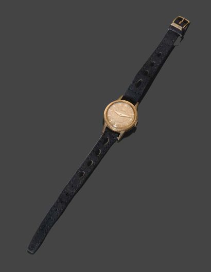 Yellow gold mechanical ladies' watch with...