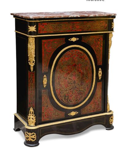 A Boulle marquetry and veneer piece of furniture...