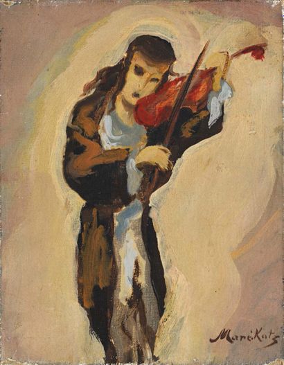 MANÉ-KATZ (1894 - 1962) The violinist
Oil on canvas. Signed lower right
18 x 14 ...