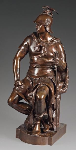 PAUL DESBOIS (1807-1905) «Le courage militaire» Sculpture en bronze ciselé signée...