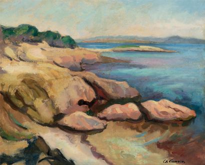 Charles CAMOIN (1879-1965) Rochers sur la côte
Huile sur toile, signée en bas à droite,...