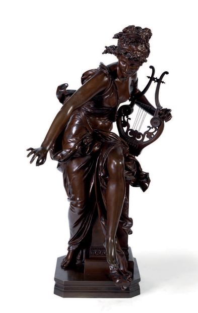 Albert-Ernest CARRIER BELLEUSE (1824 - 1887) Harmonie
Sculpture en bronze ciselé...