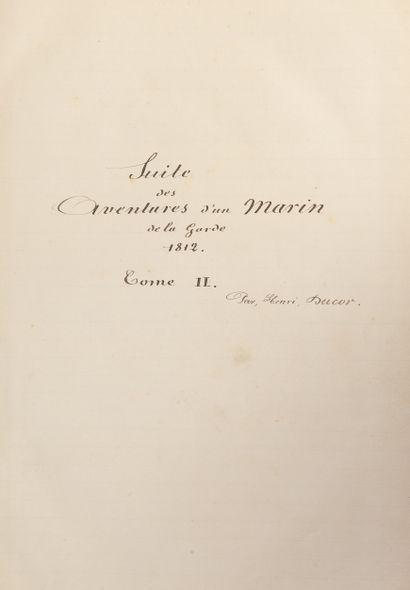 null [GRANDE ARMÉE & CAMPAGNE DE RUSSIE].
Manuscrit en 2 volumes in-folio, 359 et...