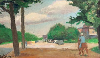 Robert LOTIRON (1886-1966) L'allée cavalière
Huile sur toile, signée en bas à gauche.
28...