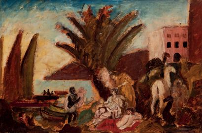 Charles DUFRESNE (1876-c. 1938) Scène biblique
Huile sur toile, signée en bas à gauche.
32...