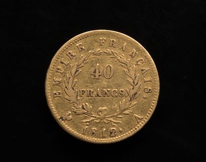 Pièce de 40 Francs or Napoléon, tête laurée,...
