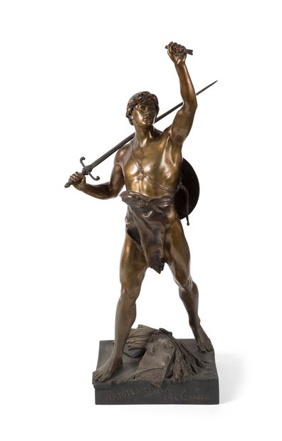 Émile Louis PICAULT (1833-1915) Virtutes civicae
Sculpture en bronze ciselé et patiné
Signé...