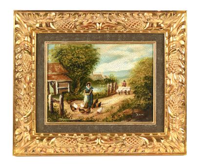 null 20th century FRENCH school

At the farm

Pair of oil on canvas

Signed lower...