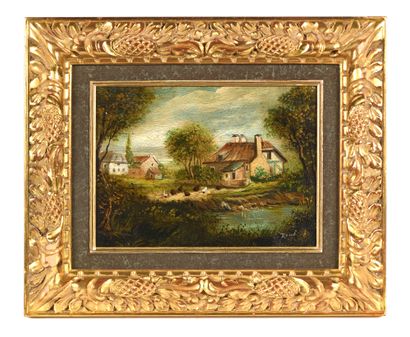 null 20th century FRENCH school

At the farm

Pair of oil on canvas

Signed lower...