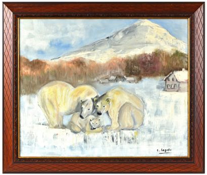 null C. LAGACHE - XXe siècle

Les ours blancs 

Huile sur toile

Signé en bas à droite

50...