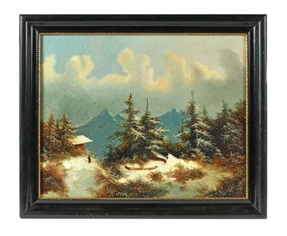 null 19th century FRENCH school

Stroller in a snowy landscape

Oil on canvas

55,5...