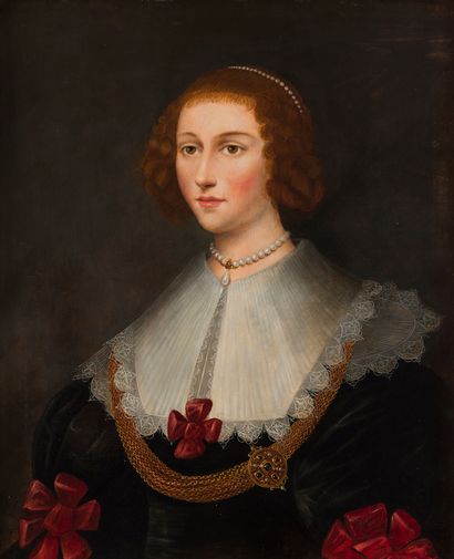 Ecole HOLLANDAISE du XVIIe siècle Woman with a collar

Oil on parquet panel

73 x...