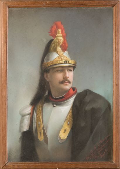 Bernard PEGOT (vers 1830-vers 1900) Portrait du capitaine Henri Noël, marquis Desmar...