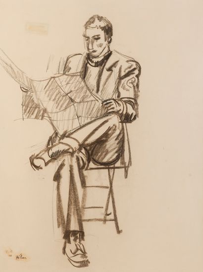 null Jean HELION (1906-1987)

The Diarist

Charcoal. Signed lower left and dated...