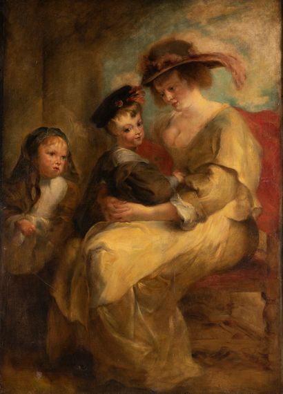 null D’après Pierre Paul RUBENS (1577-1640)

Hélène Fourment et deux de ses enfants

Huile...