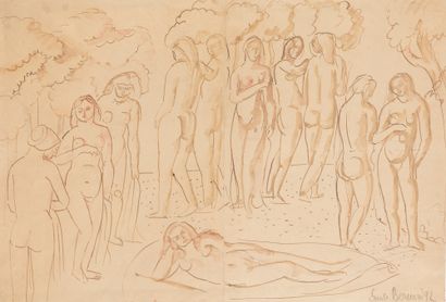 null Emile BERNARD (1868-1941)

The Bathers - 1892

Ink and wash on paper

Signed...