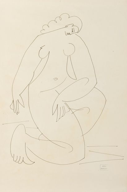 null Ahmed Naqvi SYED SADEQUAIN (1930-1987)

Nude

Ink on paper

Stamp of the workshop...