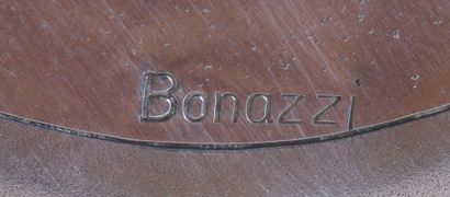 null Emma BONAZZI et Fortuno DEPERO 

Coffret en métal argenté, décor gravé de femme...