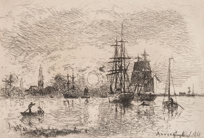 null Johan Barthold JONGKIND (1819-1891)

Soleil couchant, port d'Anvers

Eau-forte...