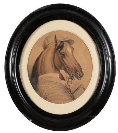 null Victor ADAM (1801-1866)

Portraits of horses

Pair of oval ink and watercolor...