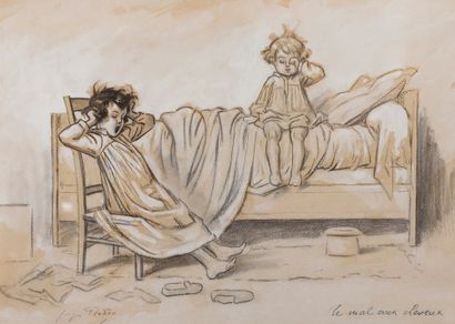 null Jules Georges REDON (1869-1943)

Le mal aux cheveux

Fusain et aquarelle

Signé...