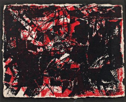 Avigdor ARIKHA (1929-2010) Composition abstraite Encres de couleurs sur papier Signé...