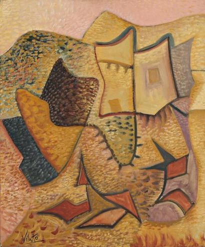 Javier VILATO RUIZ (1921-2000) Catllar, 1963 Huile sur toile Signée en bas à gauche...