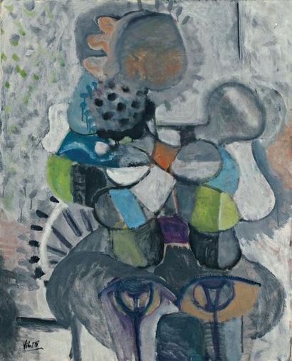 Javier VILATO (1921-2000) Composition abstraite, 1959 Huile sur toile Signée en bas...