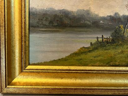 null Charles Antoine LENGLET (1791-1855)
At the edge of the river
Oil on panel
Signed...