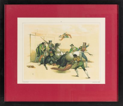 null After Luis FERRANT Y LAUSAS (1806-1868)
Bullfighting scene
Pair of lithographs...
