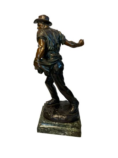 null Henri Désiré GAUQUIE (1858-1927)
Le semeur
Epreuve en bronze à patine nuancée,...