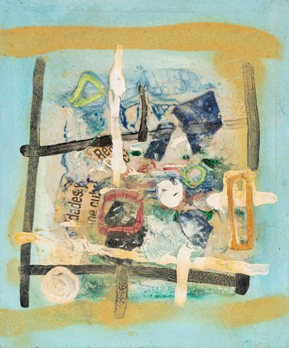 20th century FRENCH school
Abstract composition
Oil...