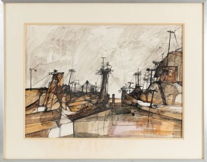 Serge BAJAN (born in 1936)
The telegraph
Watercolor...