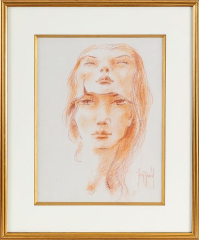 null SAINT-GENIES (born in 1925)
Portrait of a woman
Sanguine
Signed lower right
31...