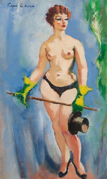 null Charles PICART LE DOUX (1881-1959)
Nude with a hat and a cane, 1952
Oil on canvas...