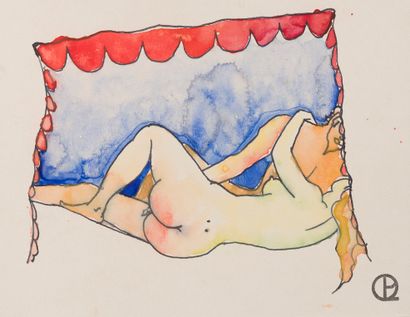 null Charles PICART LE DOUX (1881-1959)
Suite of eleven erotic inks and watercolors....