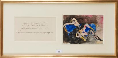 null Charles PICART LE DOUX (1881-1959)
« Comme la vague se retire… »
Encre et aquarelle...