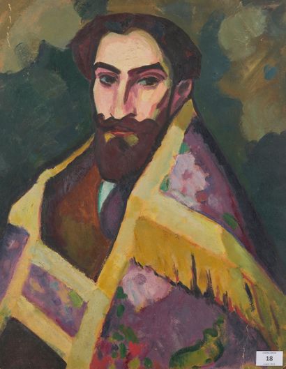 null Charles PICART LE DOUX (1881-1959)
Self-portrait in his studio in Batignolles,...