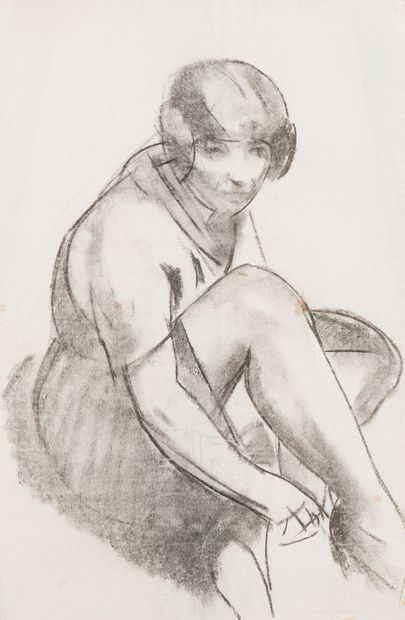 null Charles PICART LE DOUX (1881-1959)
Femme assise, 1924
Fusain
50 x 33 cm