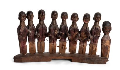 NORTH INDIA
Set of nine articulated figures...